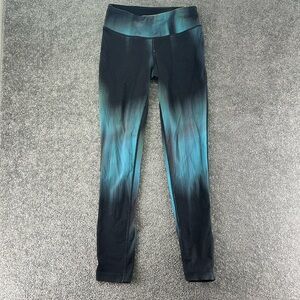 Park Life Pull On Leggings Pants Black Blue Womens XS Athletic Active